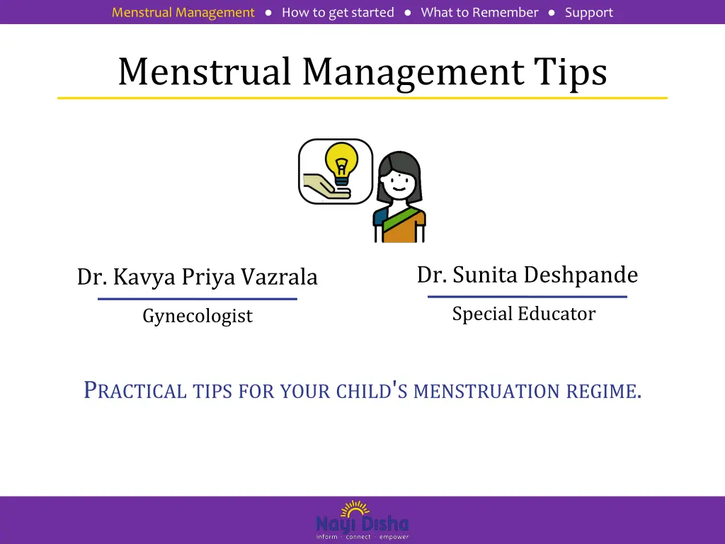 menstrual management how to get started what 1