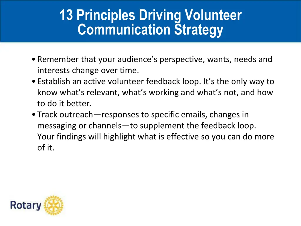 13 principles driving volunteer communication 3