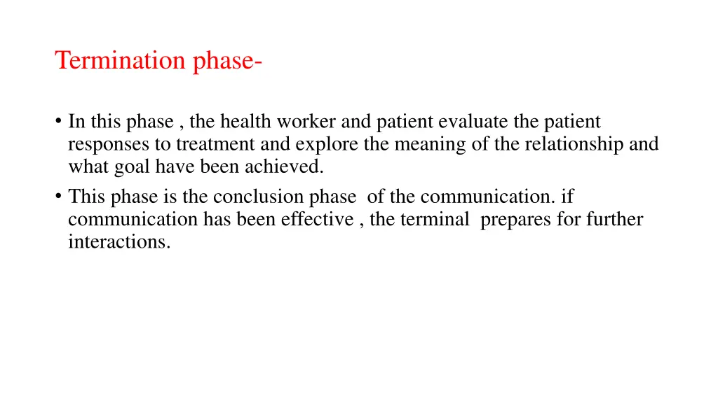 termination phase