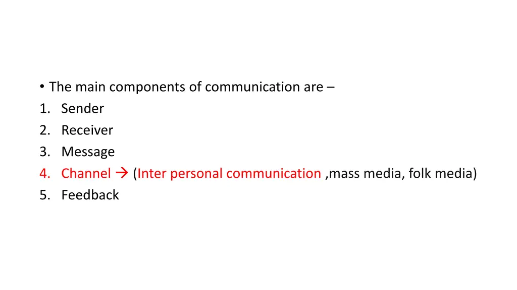 the main components of communication are 1 sender