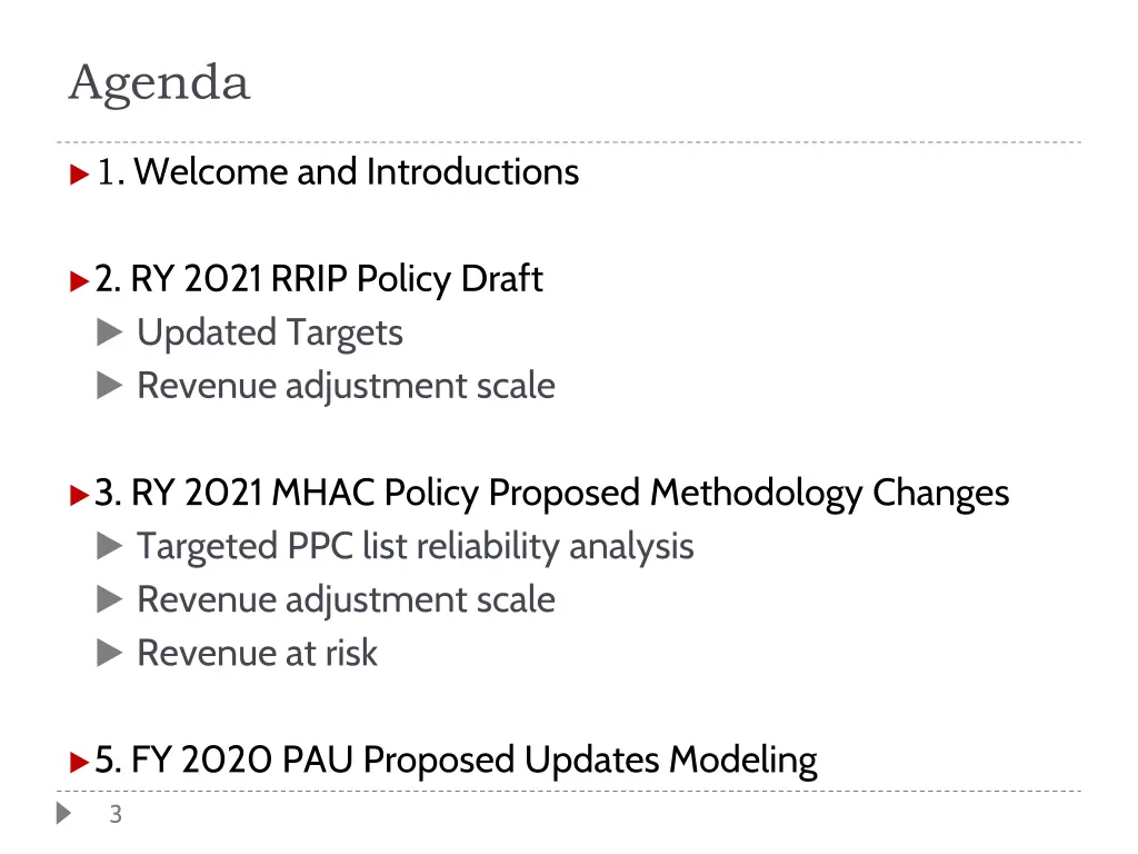 agenda