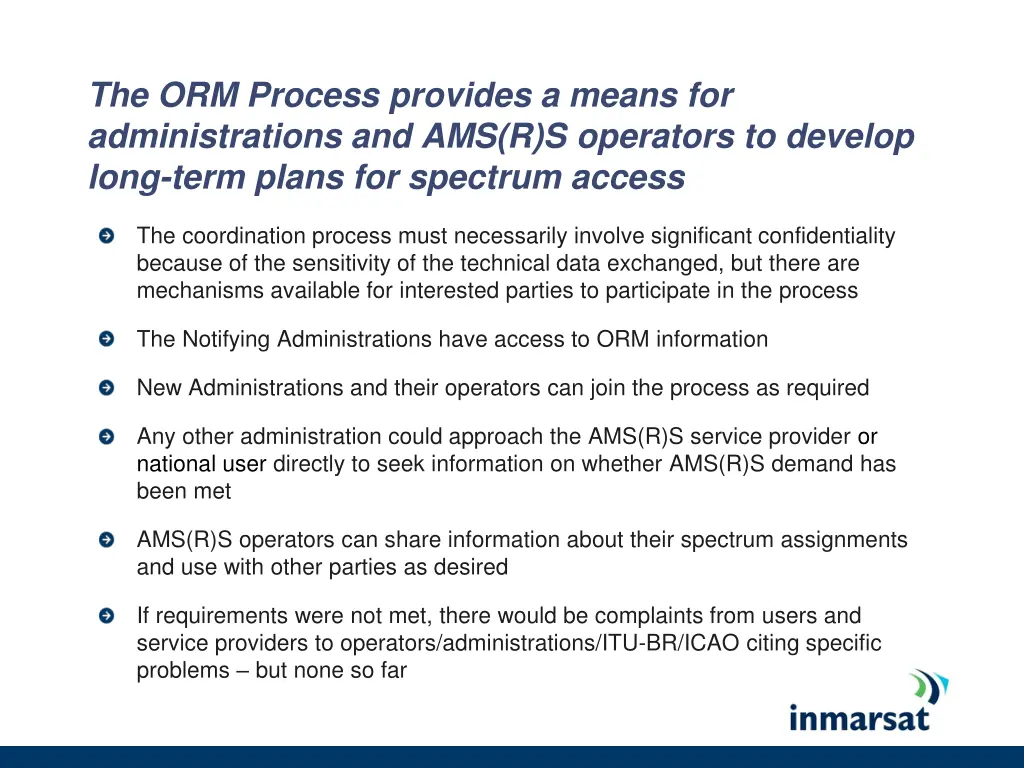the orm process provides a means