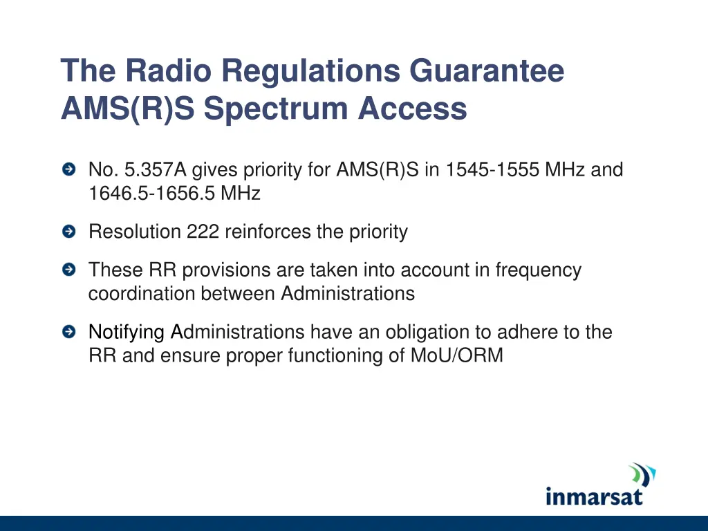 the radio regulations guarantee ams r s spectrum