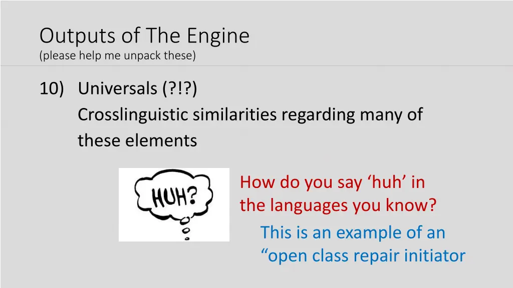 outputs of the engine please help me unpack these 8