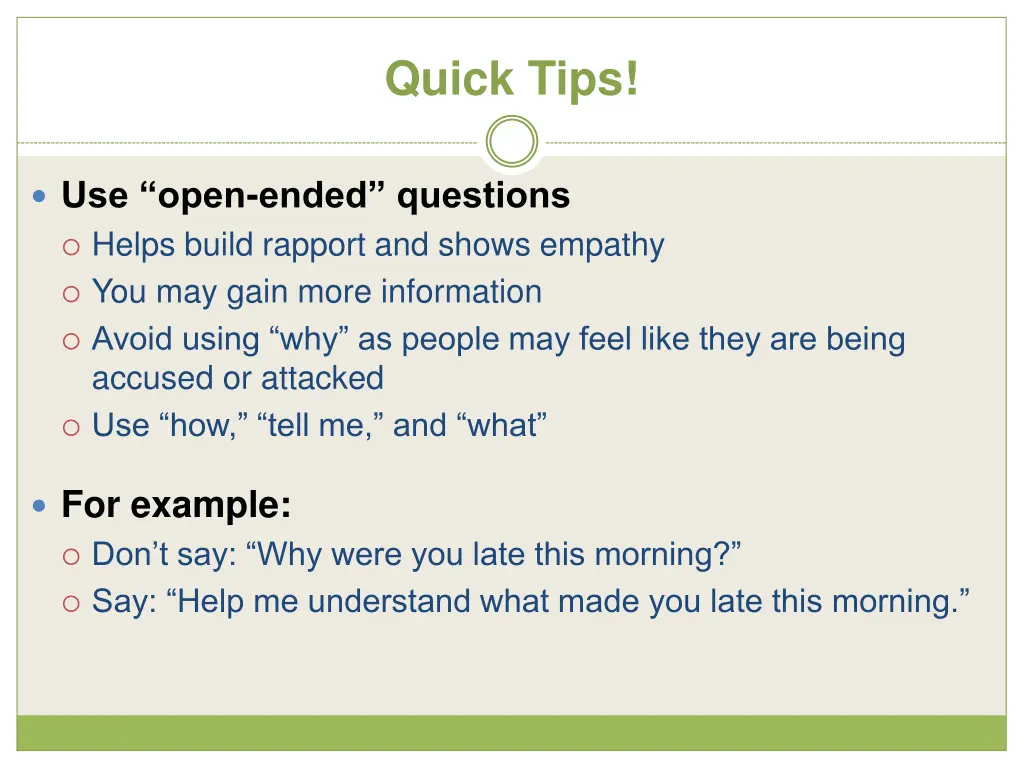 quick tips 1