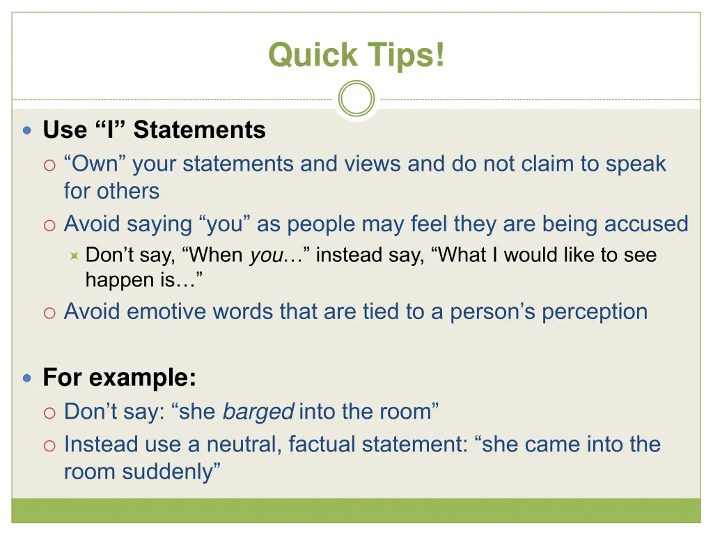 quick tips