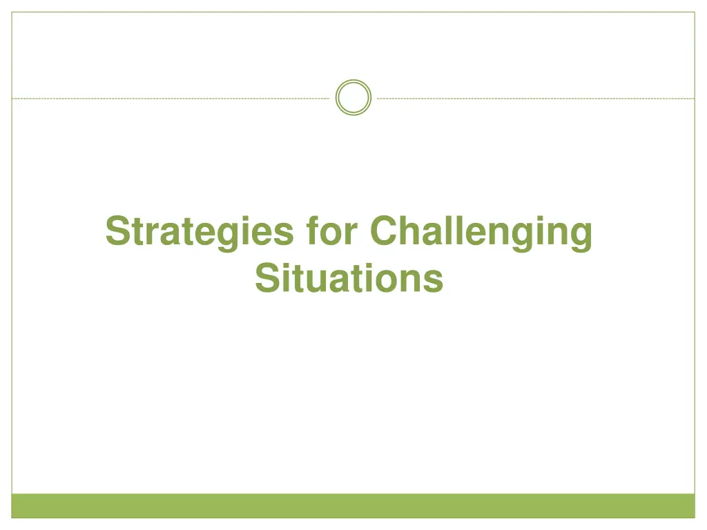 strategies for challenging situations