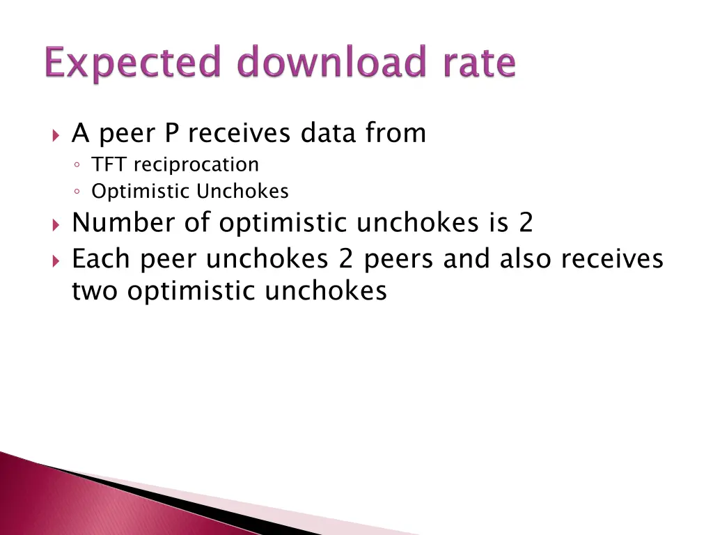 a peer p receives data from tft reciprocation