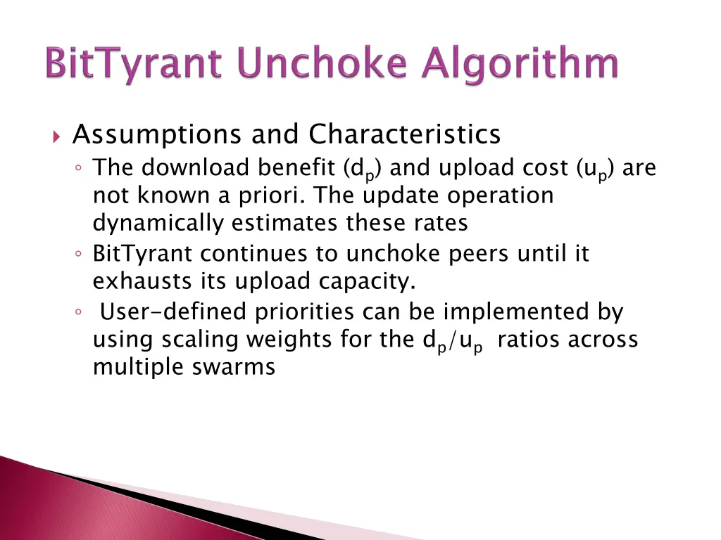 assumptions and characteristics the download