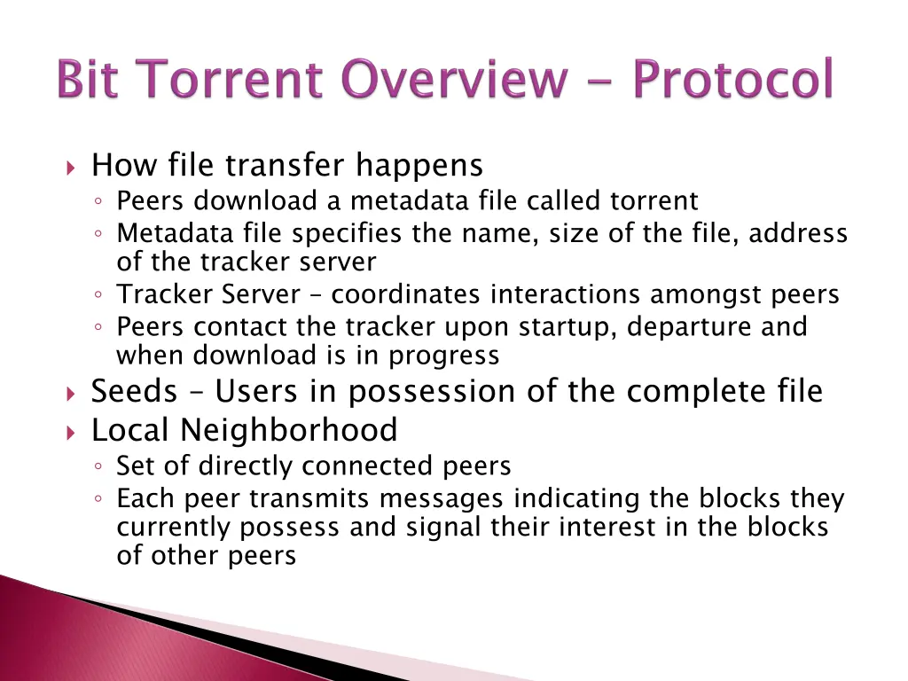 how file transfer happens peers download