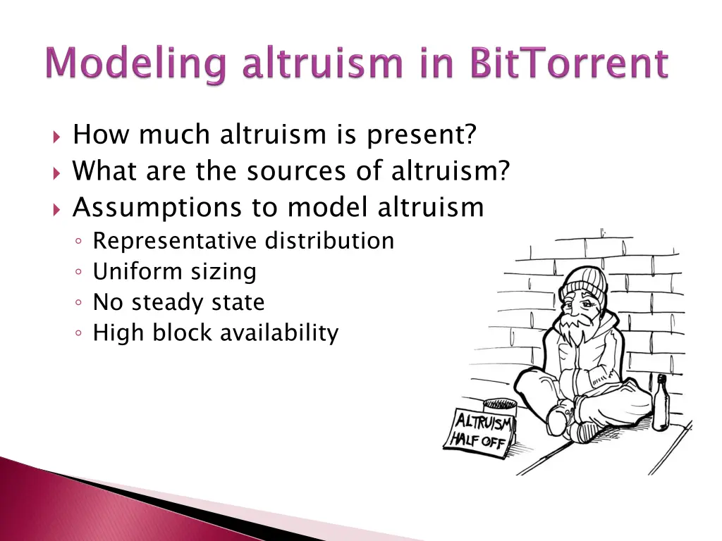 how much altruism is present what are the sources