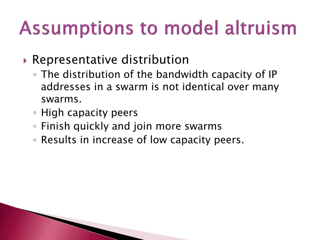 representative distribution the distribution