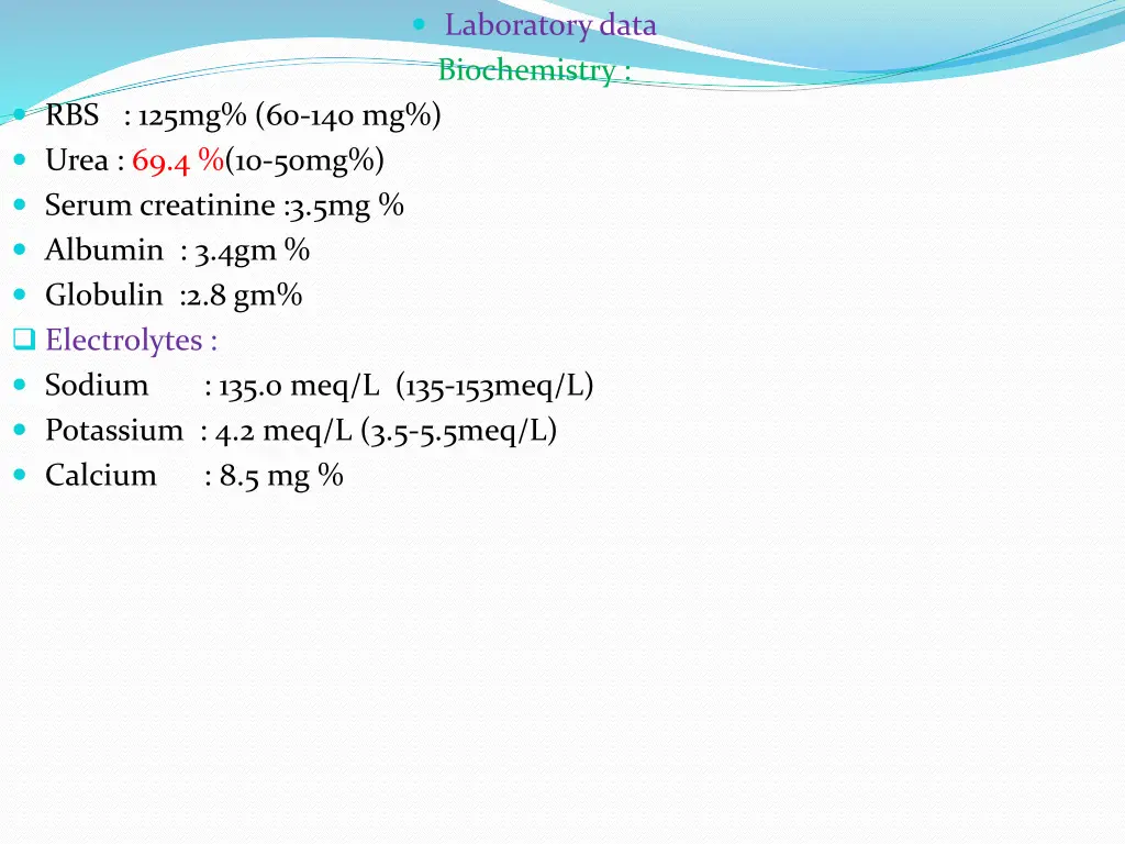 laboratory data biochemistry