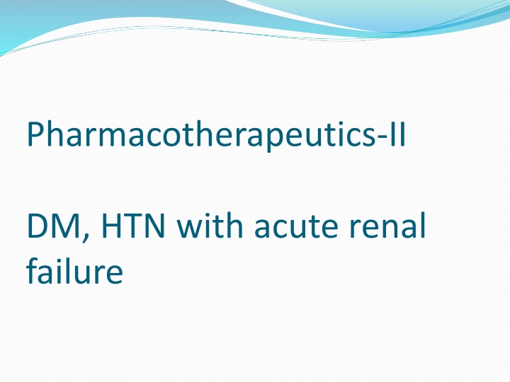 pharmacotherapeutics ii
