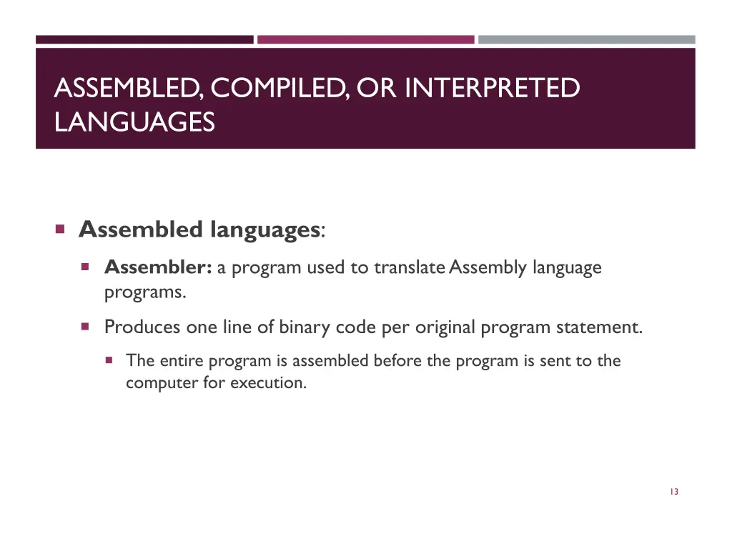 assembled compiled or interpreted languages 1