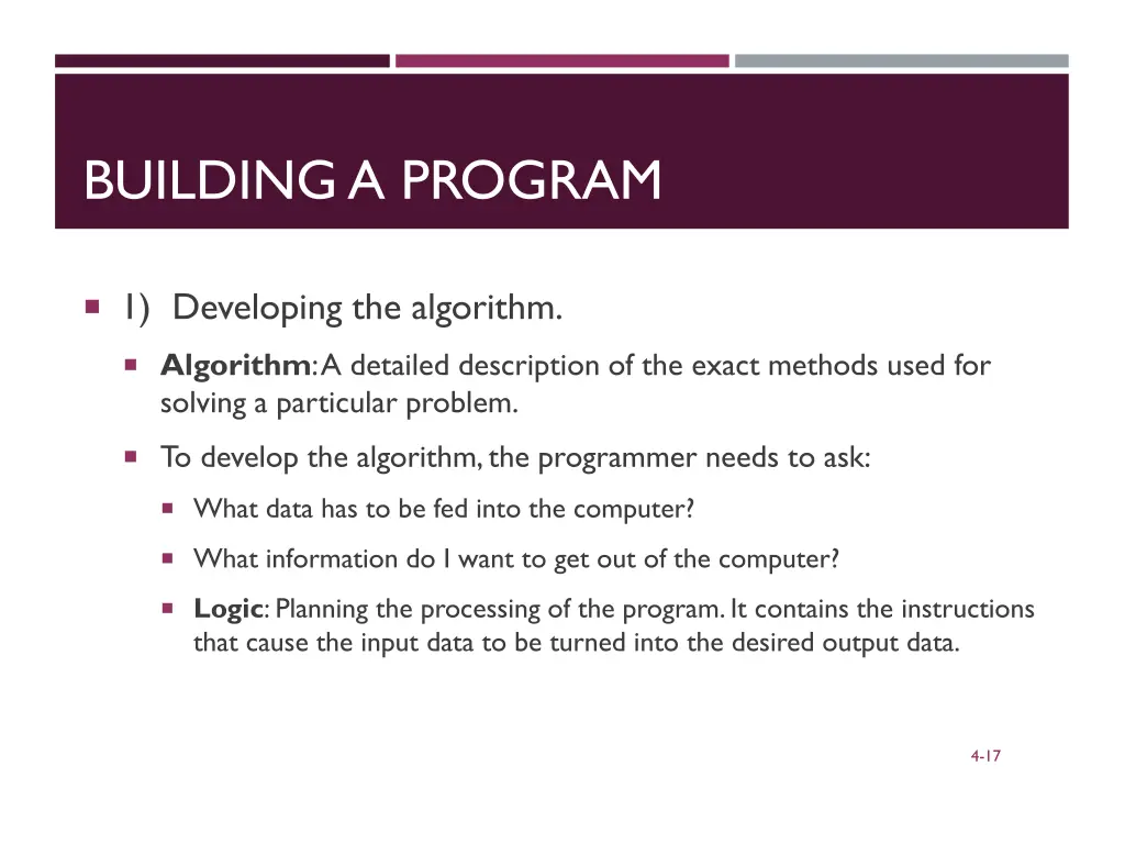 building a program 1