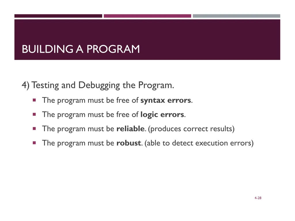 building a program 4