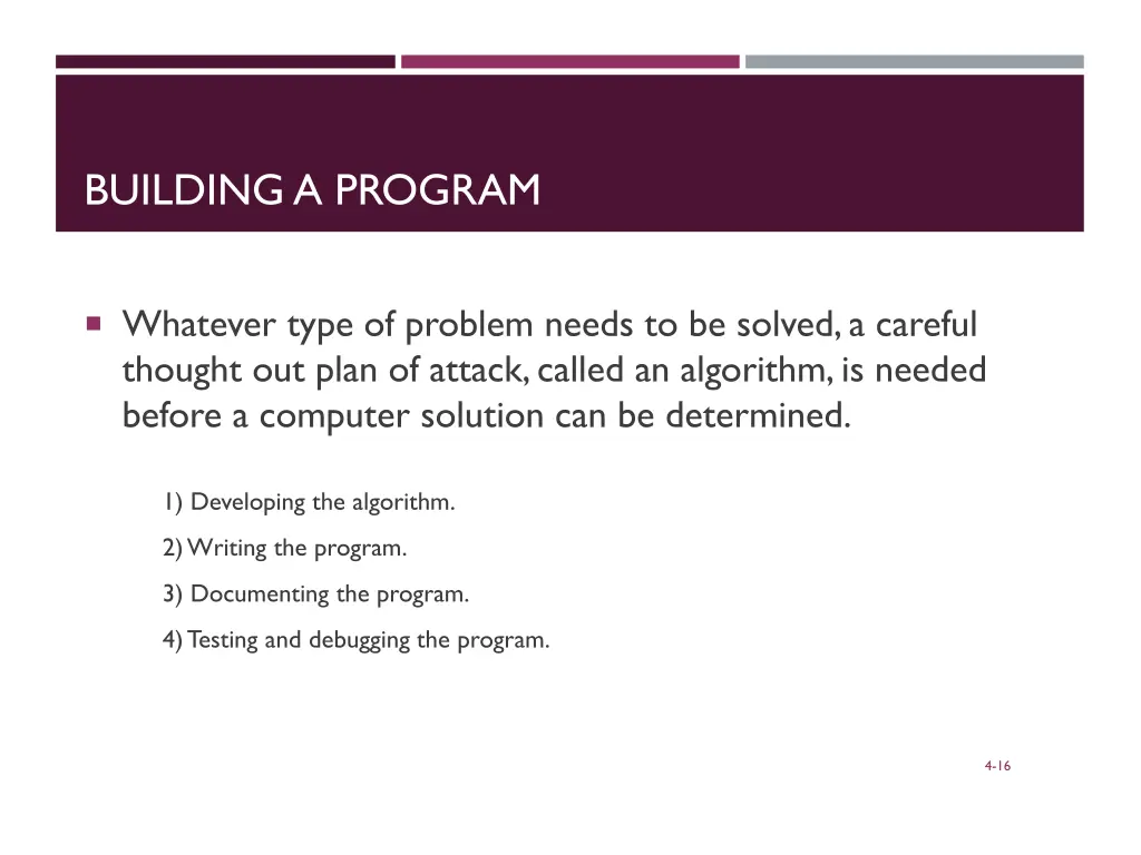 building a program
