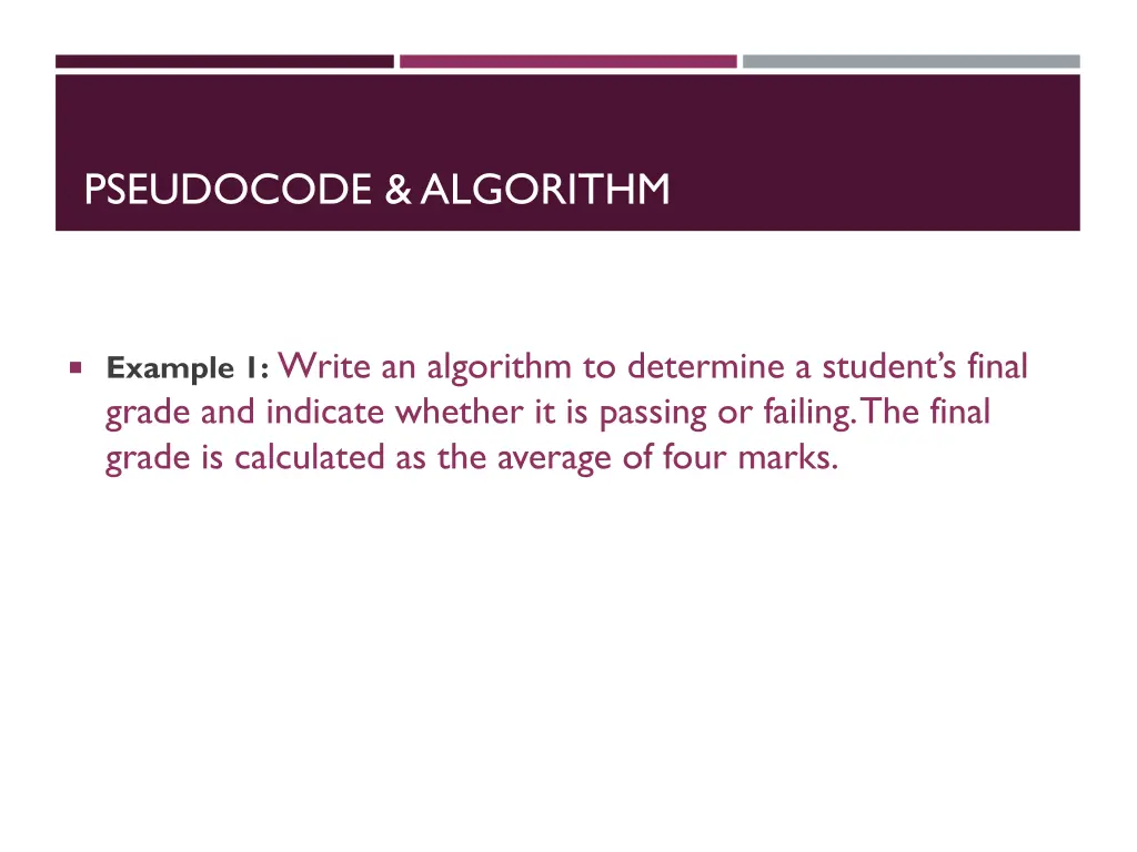 pseudocode algorithm