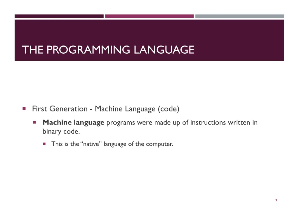 the programming language