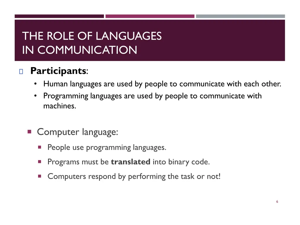 the role of languages in communication 3