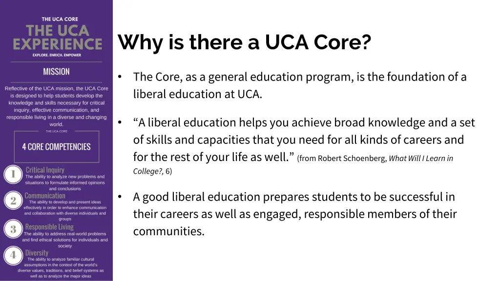 why is there a uca core