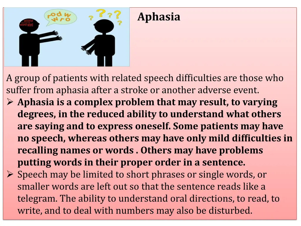 aphasia