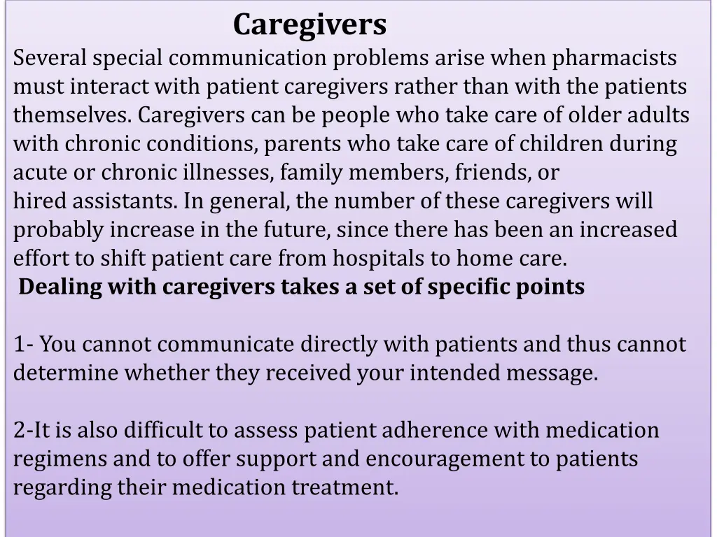 caregivers