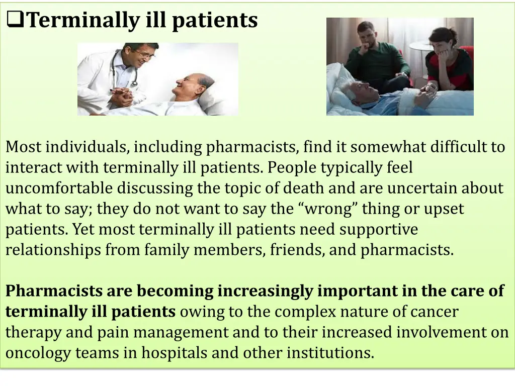 terminally ill patients