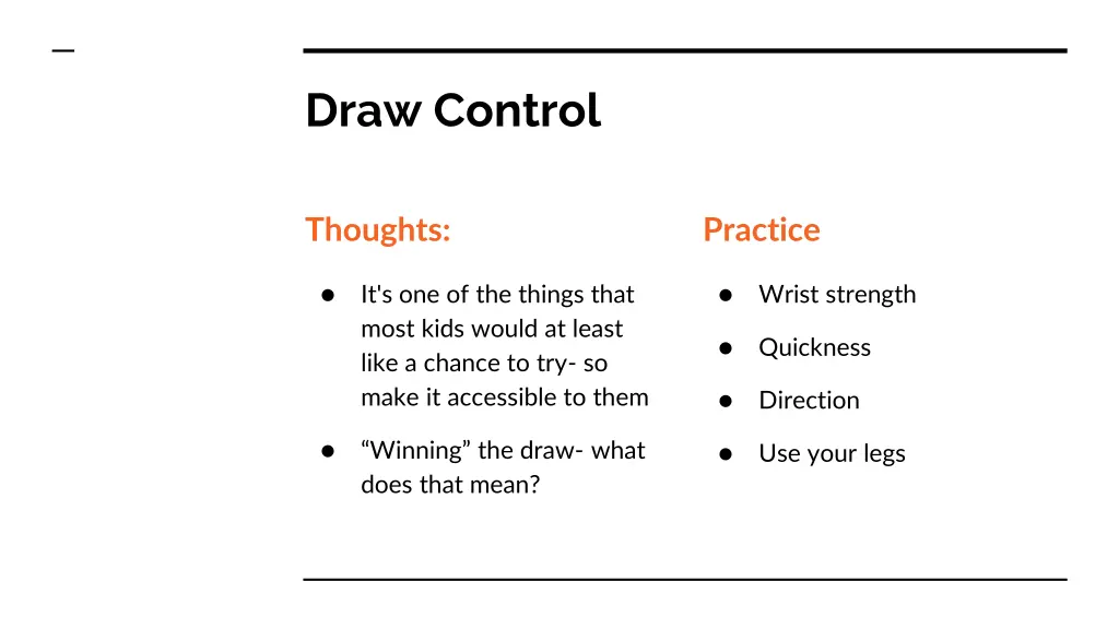 draw control