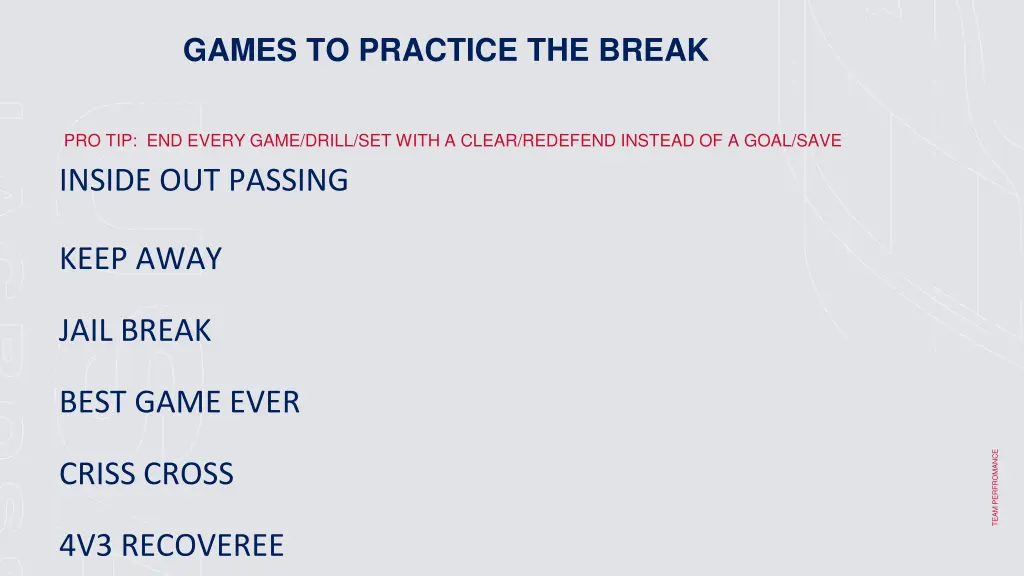 games to practice the break