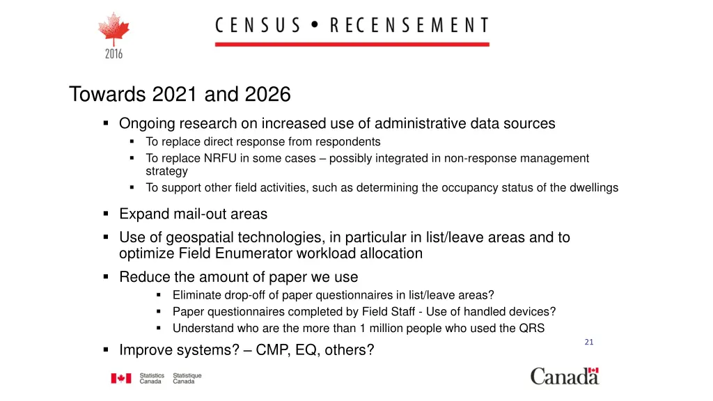 towards 2021 and 2026