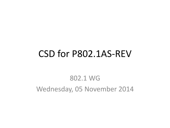 csd for p802 1as rev