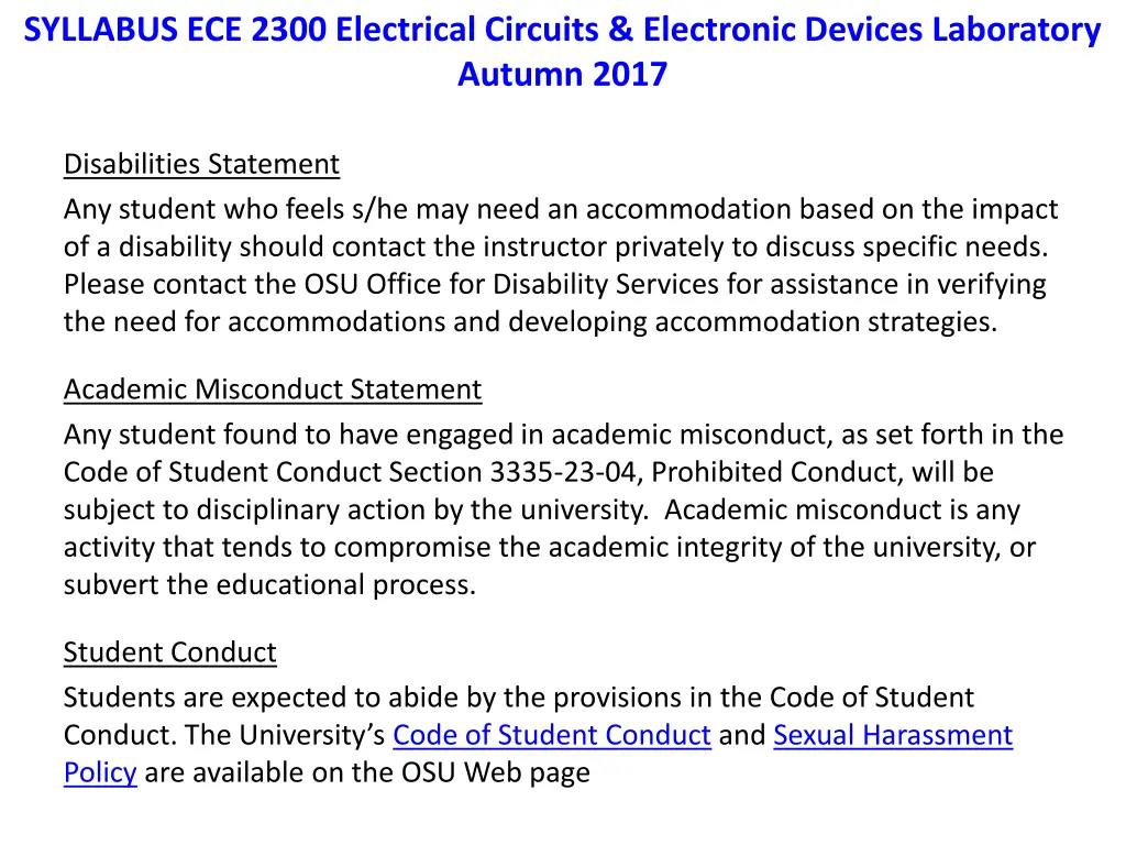 syllabus ece 2300 electrical circuits electronic 4