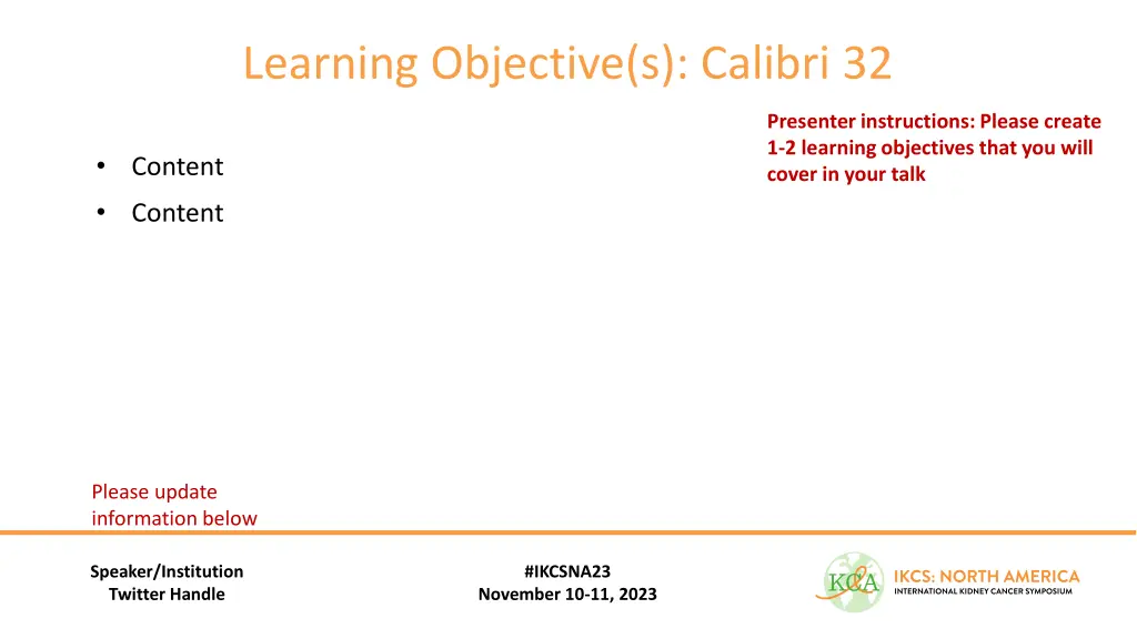 learning objective s calibri 32