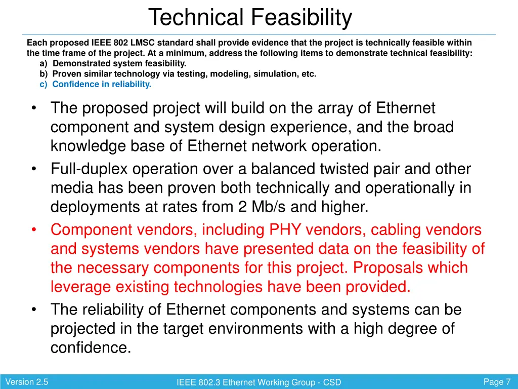 technical feasibility