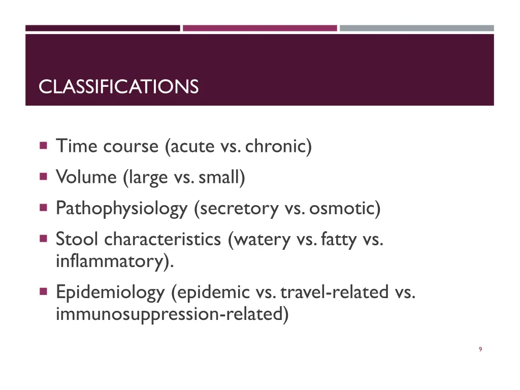 classifications