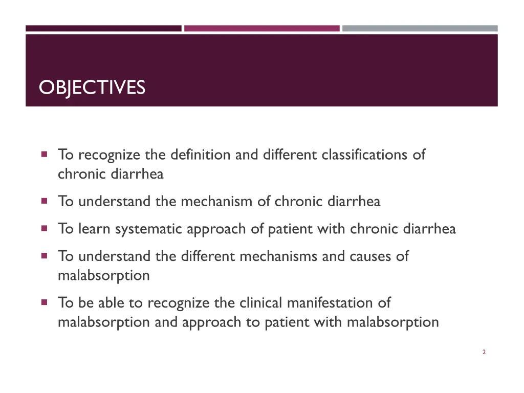 objectives