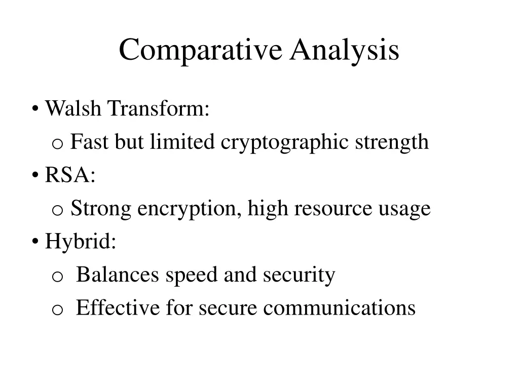 comparative analysis