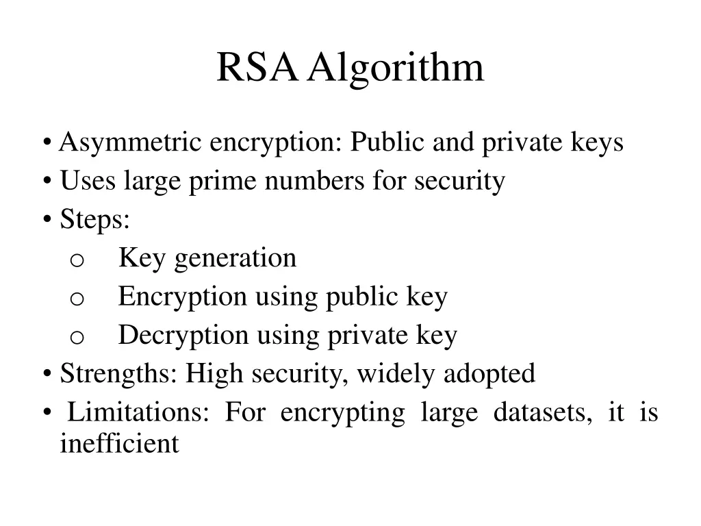 rsa algorithm