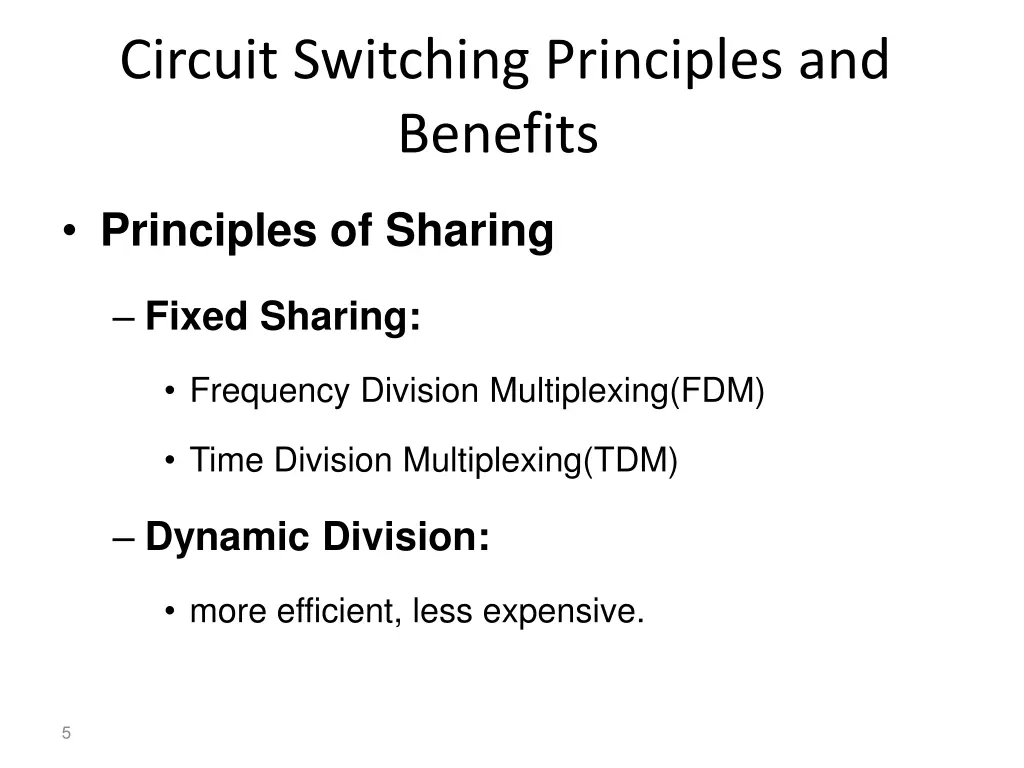 circuit switching principles and benefits 2