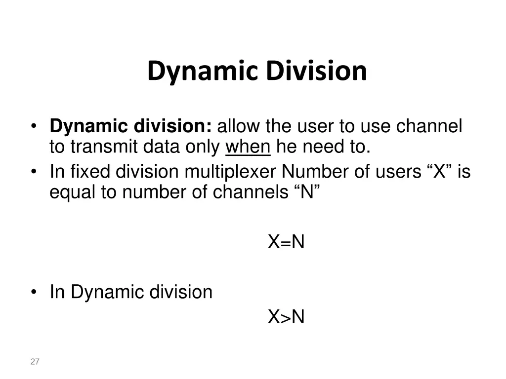 dynamic division