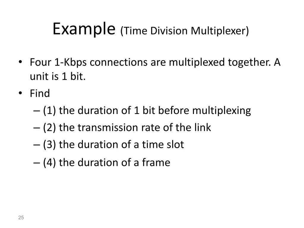 example time division multiplexer