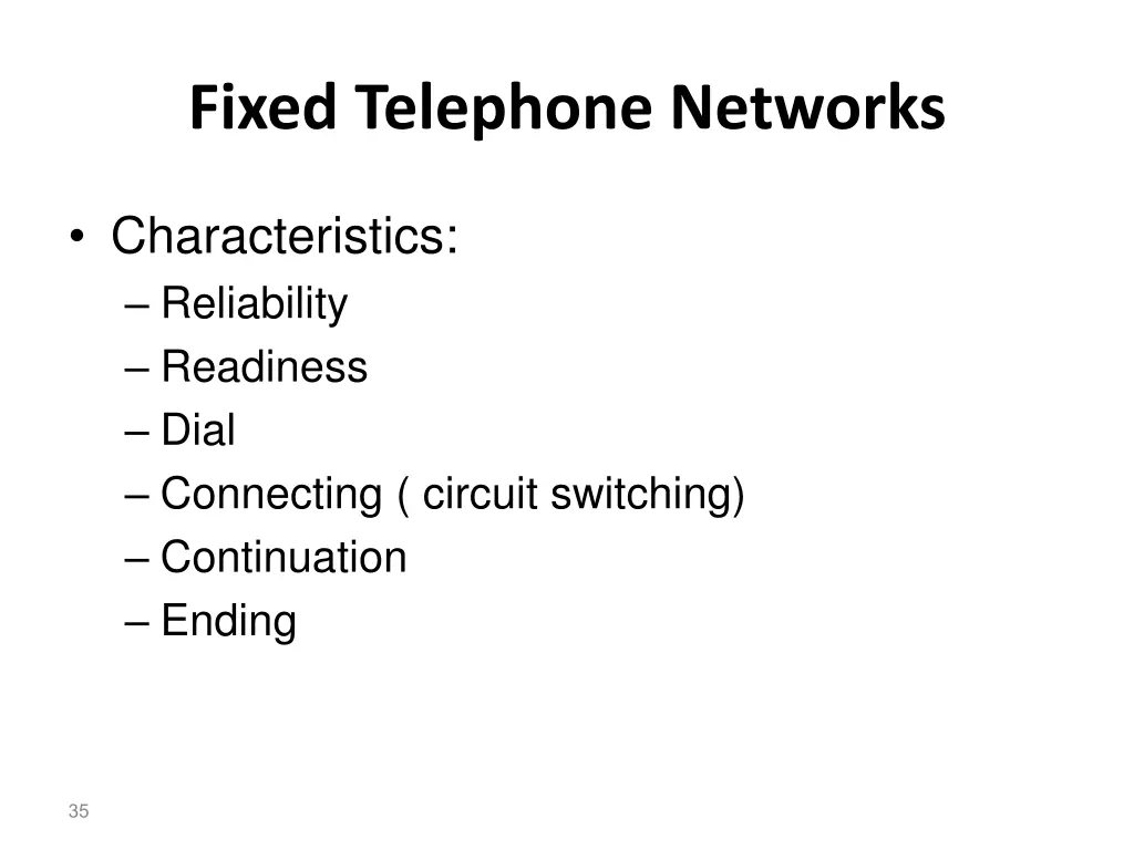 fixed telephone networks 2