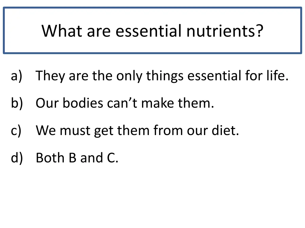 what are essential nutrients