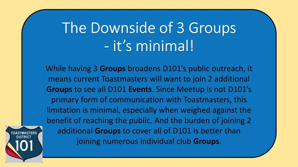 the downside of 3 groups the downside of 3 groups