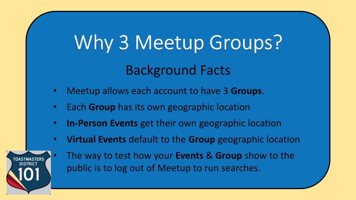 why 3 meetup groups why 3 meetup groups
