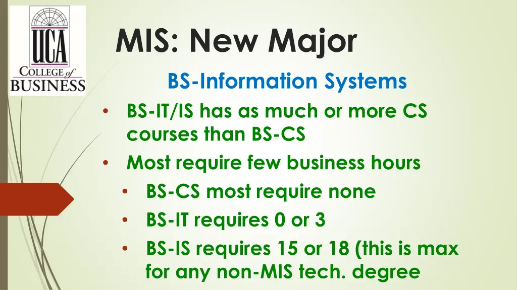 mis new major bs information systems
