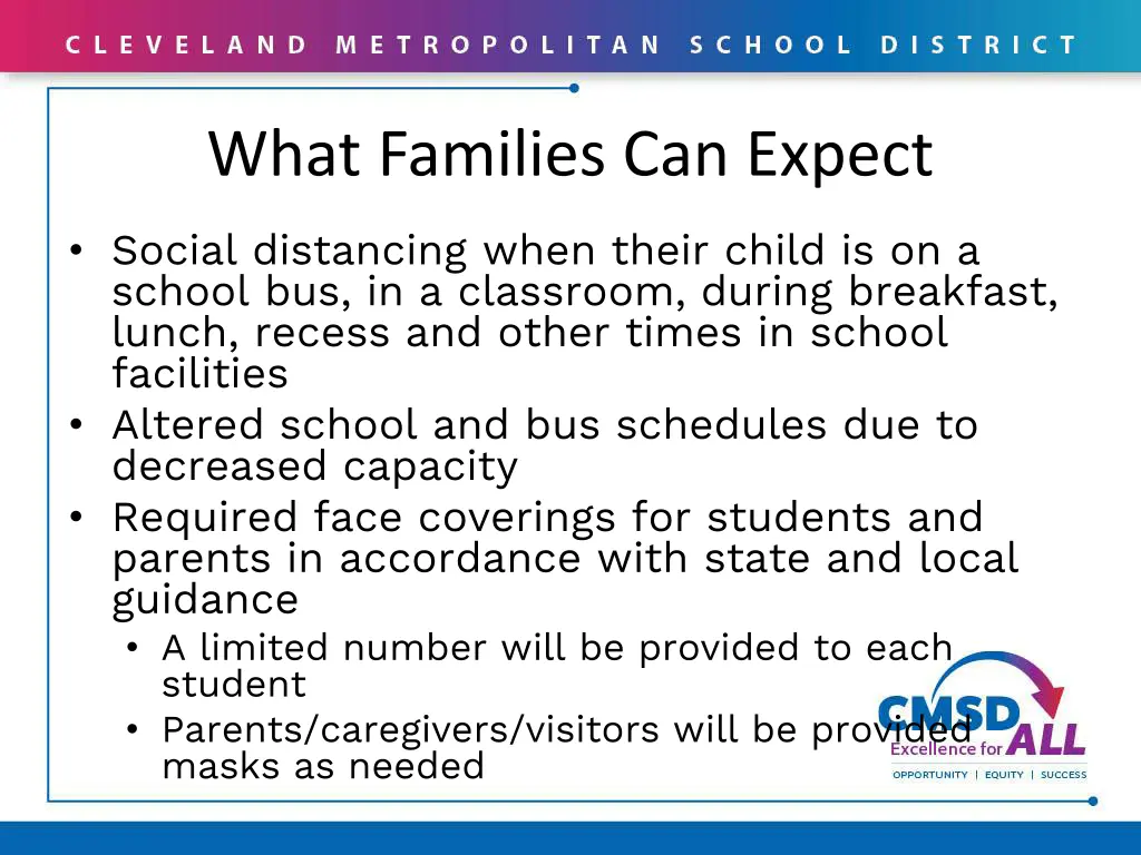 what families can expect