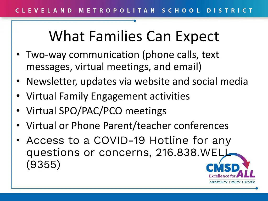 what families can expect two way communication